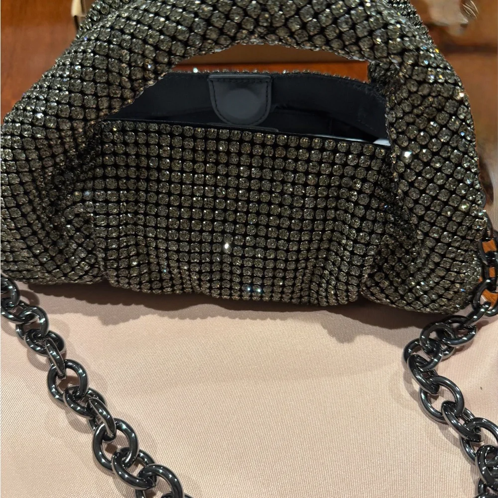 Stuart  Weitzman  Elegant Crystal-Embellished Evening Bag